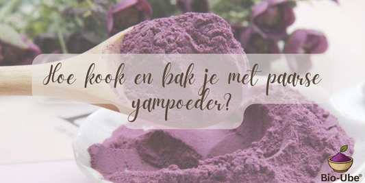 Hoe kook en bak je met paarse yampoeder?