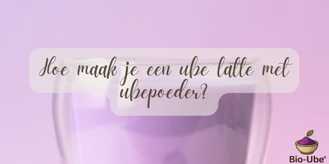 Hoe maak je een ube latte met ubepoeder?
